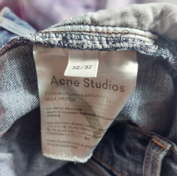 Acne Studios "Max Prince" Skinny Jeans 32x32 - Picture 6 of 6